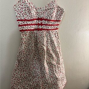 Speechless Juniors Size 7 Floral Dress with Cherry Pattern and Toile